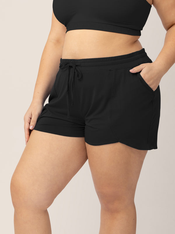 Kindred Bravely Bamboo Maternity & Postpartum Lounge Short Black