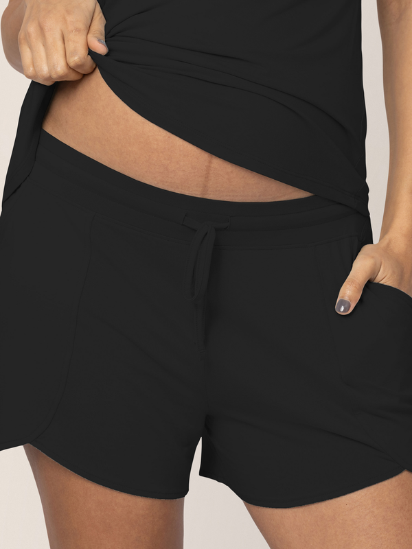 Kindred Bravely Bamboo Maternity & Postpartum Lounge Short Black