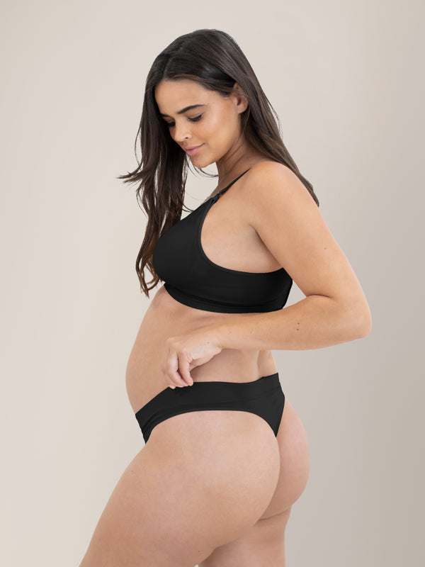 kindred bravely Bamboo Maternity & Postpartum Thong Black