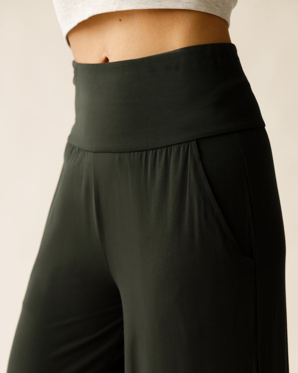 Kindred Bravely Bamboo Wide Leg Maternity & Postpartum Lounge Pant Thyme