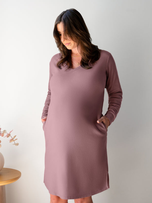 kindred bravely Blake Maternity & Nursing Lounge Dress Twilight