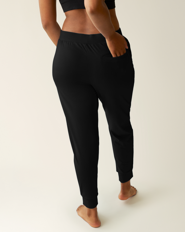 Kindred Bravely Brushed Bamboo Maternity & Postpartum Jogger Black