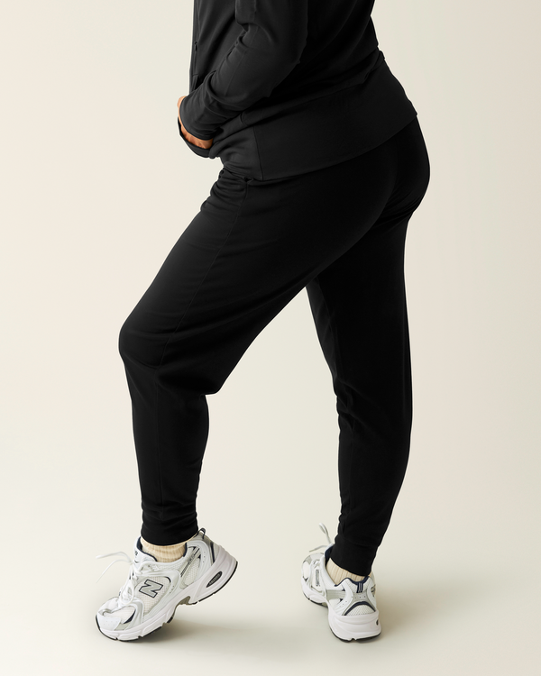 Kindred Bravely Brushed Bamboo Maternity & Postpartum Jogger Black