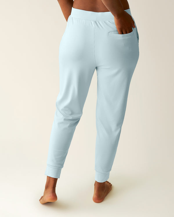 Kindred Bravely Brushed Bamboo Maternity & Postpartum Jogger Powder Blue