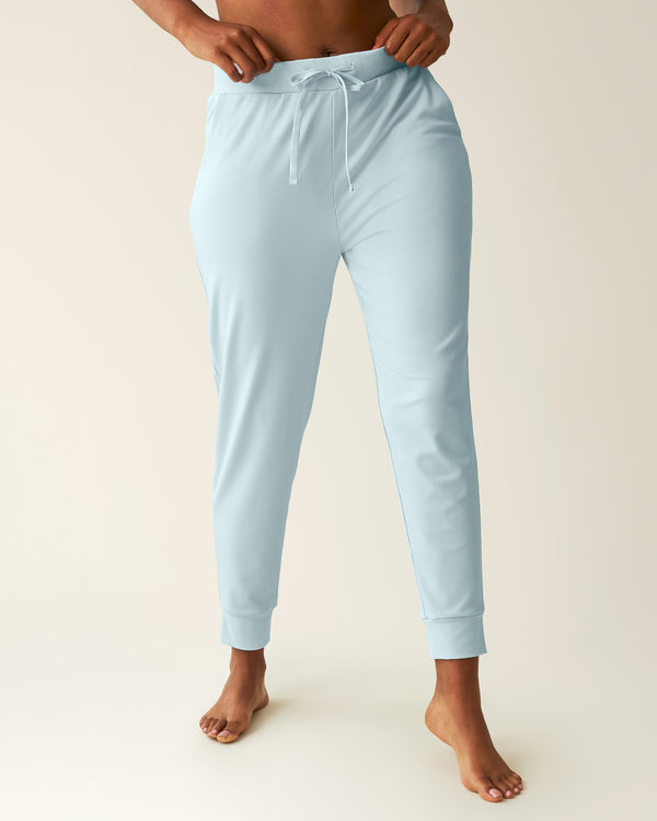 kindred bravely Brushed Bamboo Maternity & Postpartum Jogger Powder Blue