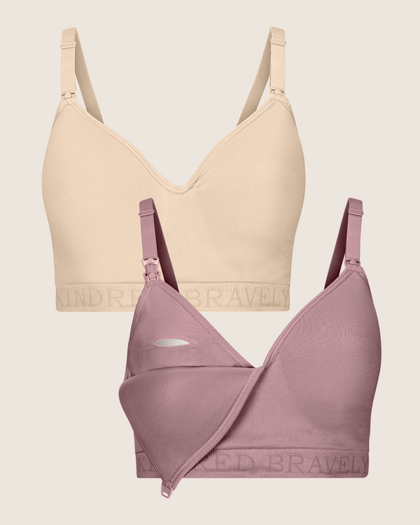 kindred bravely Build Your Own Sublime® Contour Pumping Bra Two-Pack Beige