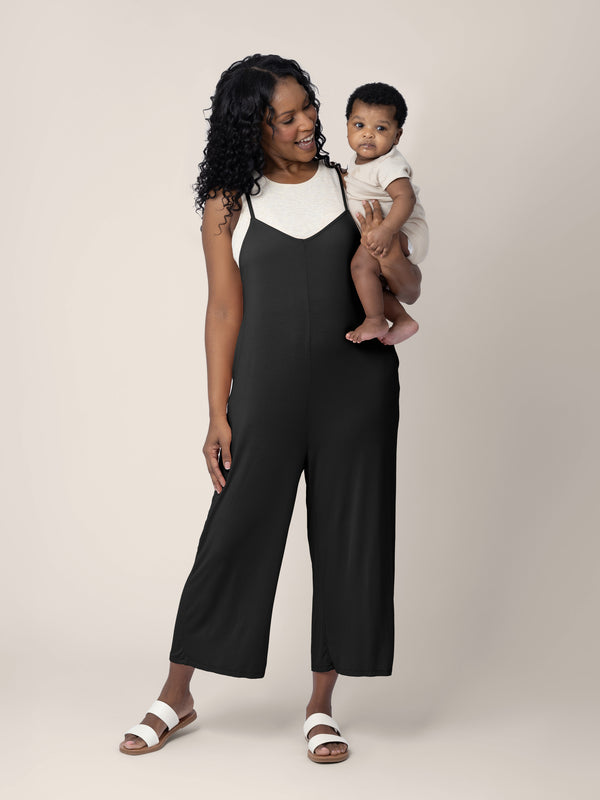 Kindred Bravely Charlie Maternity & Nursing Romper Black