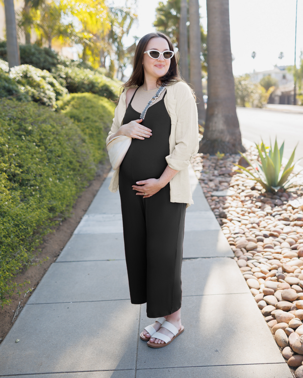 Kindred Bravely Charlie Maternity & Nursing Romper Black