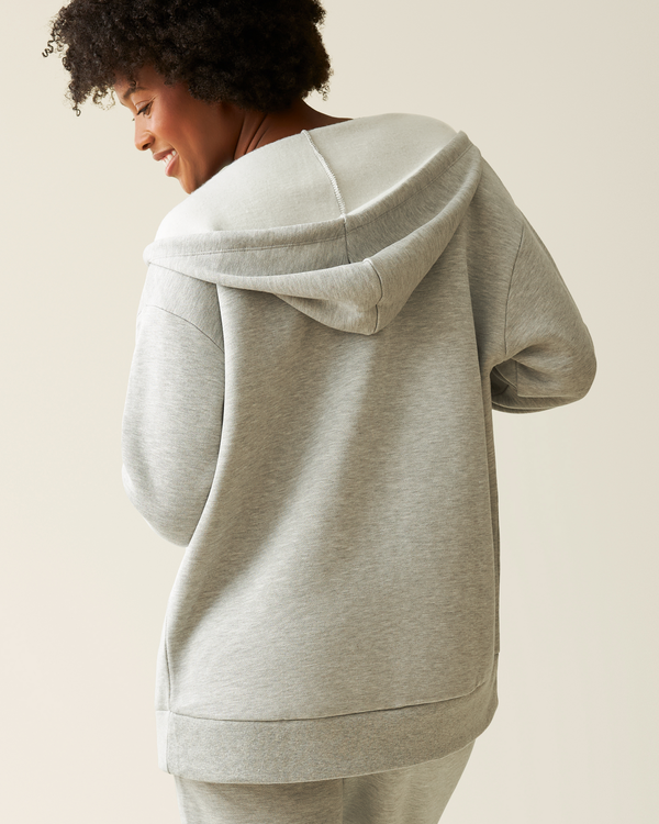Kindred Bravely Cloud Fleece Oversized Hoodie Grey Heather