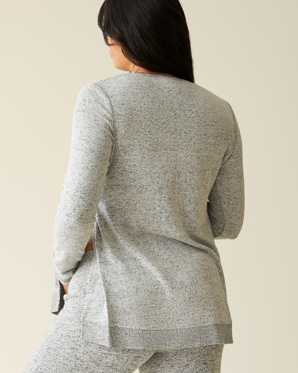 Kindred Bravely CozyKnit Maternity & Nursing V-neck Top Grey Heather