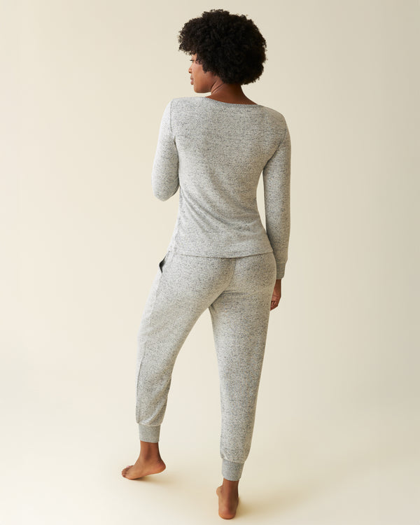 Kindred Bravely CozyKnit Nursing Pajama & Lounge Set Grey Heather