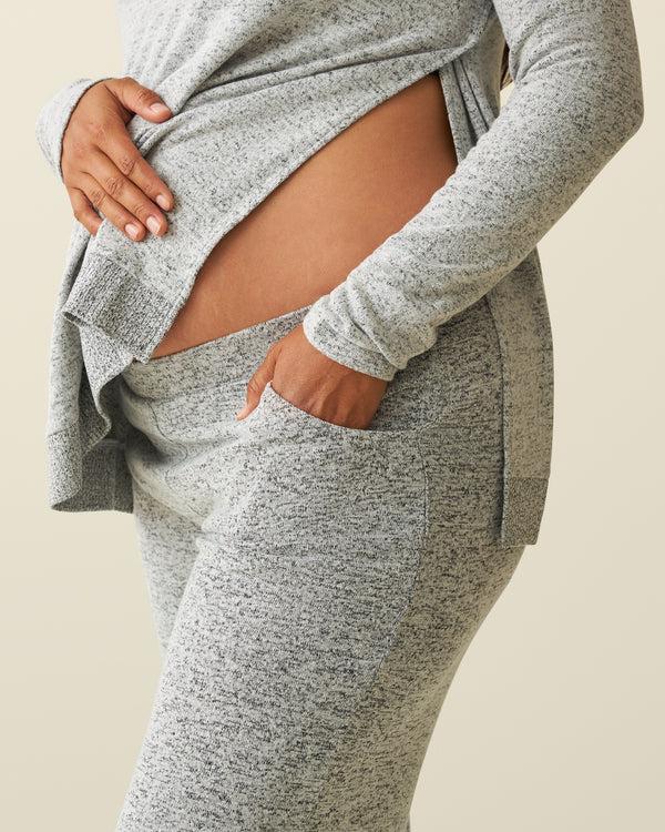 Kindred Bravely CozyKnit Wide Leg Lounge Pant Grey Heather