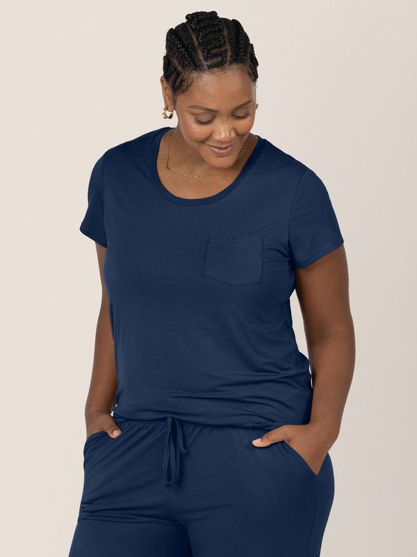 Kindred Bravely Everyday Maternity & Nursing T-shirt Navy