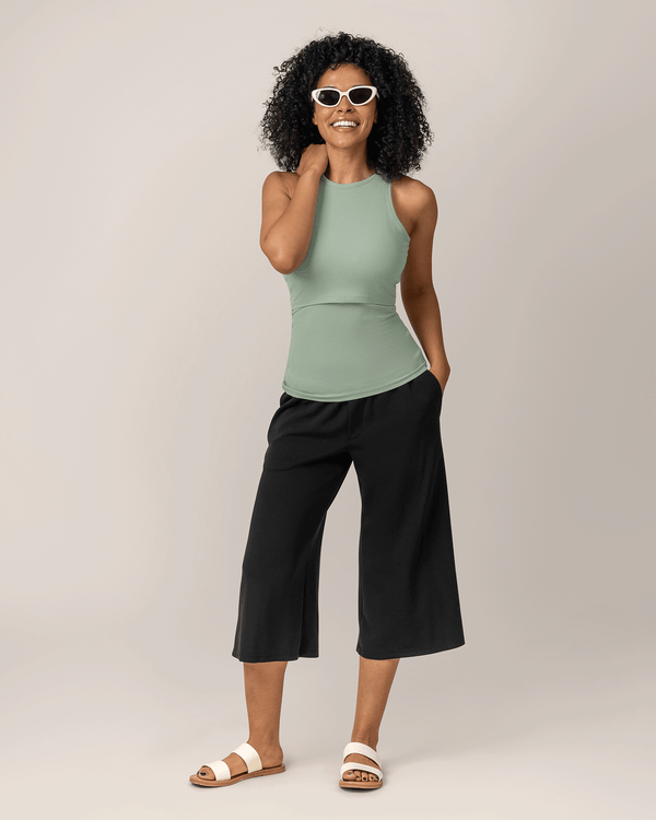 Kindred Bravely Evie Maternity & Postpartum Pull-On Cropped Pant Black