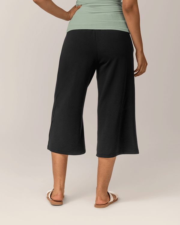Kindred Bravely Evie Maternity & Postpartum Pull-On Cropped Pant Black