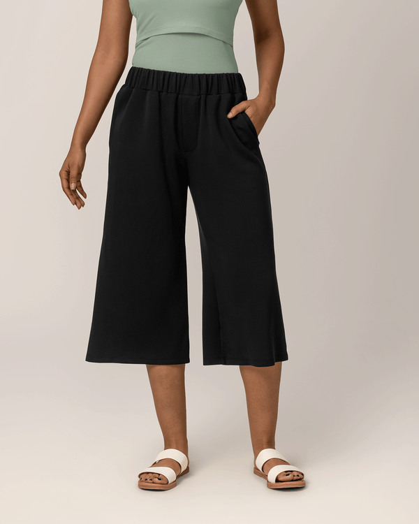 kindred bravely Evie Maternity & Postpartum Pull-On Cropped Pant Black