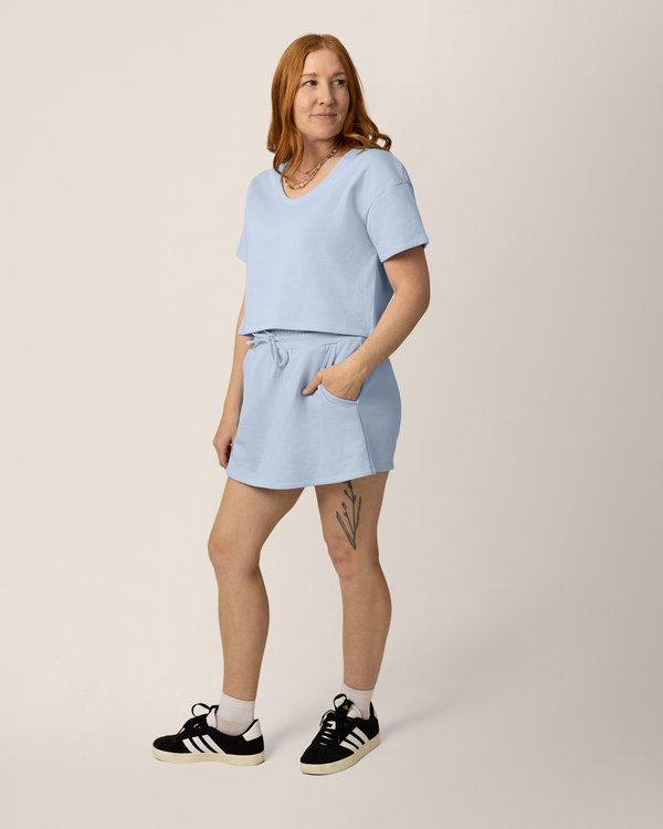 kindred bravely French Terry Nursing T-shirt French Blue