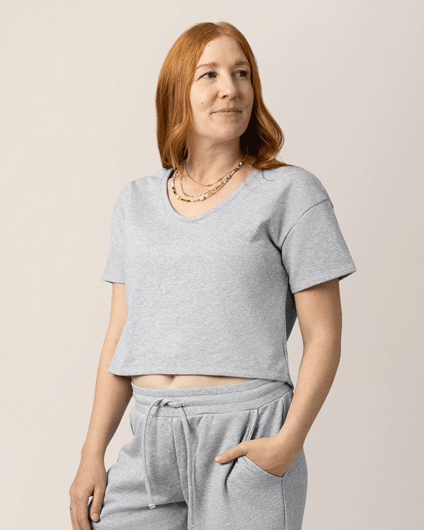 Kindred Bravely French Terry Nursing T-shirt Grey Heather