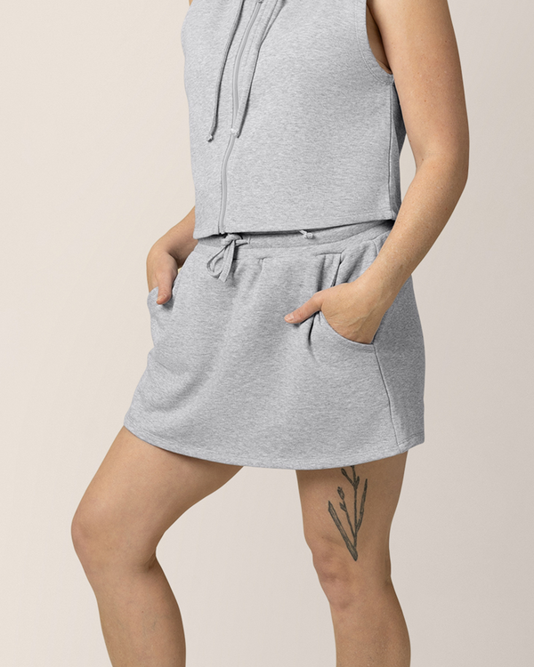 kindred bravely French Terry On the Go Skort Grey Heather