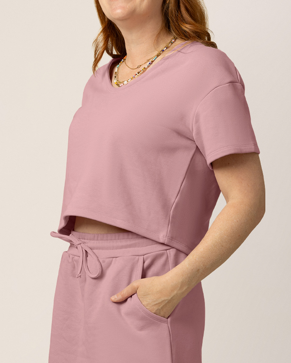 Kindred Bravely French Terry On The Go Skort Light Mauve