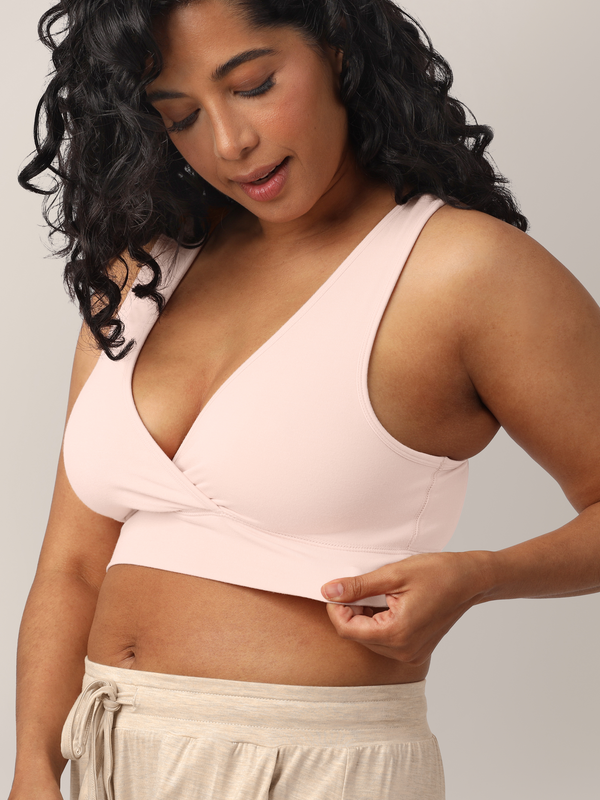 Kindred Bravely French Terry Racerback Nursing & Sleep Bra Soft Pink