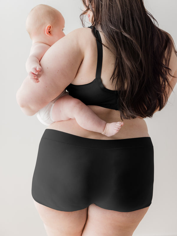 Kindred Bravely Grow With Me™ Maternity & Postpartum Boyshort Black