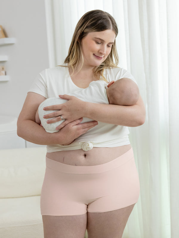 kindred bravely Grow with Me™ Maternity & Postpartum Boyshort Soft Pink