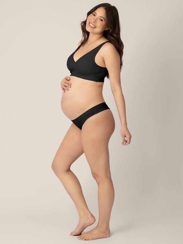 Kindred Bravely Grow With Me™ Maternity & Postpartum Thong Black