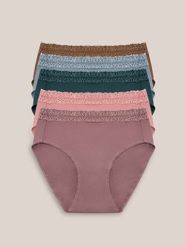 kindred bravely High-Waisted Postpartum Underwear Pack Dusty Hues