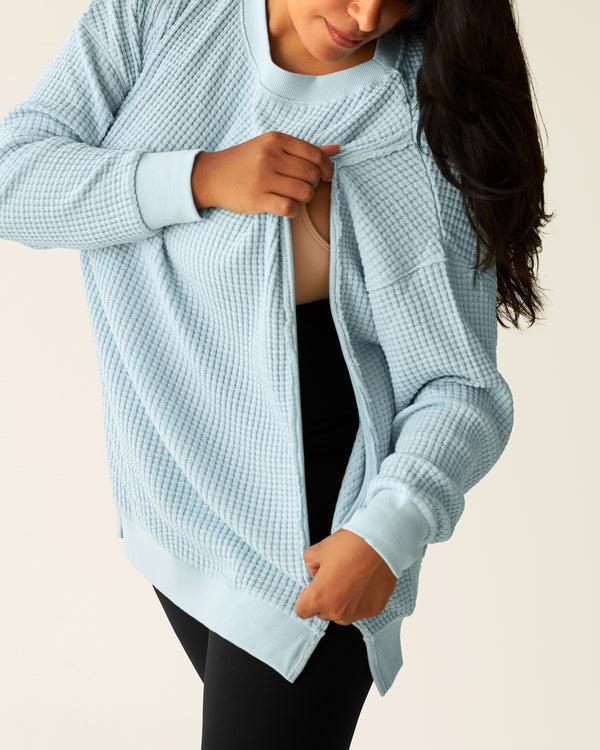 Kindred Bravely Joelle Thermal Maternity & Nursing Top Powder Blue