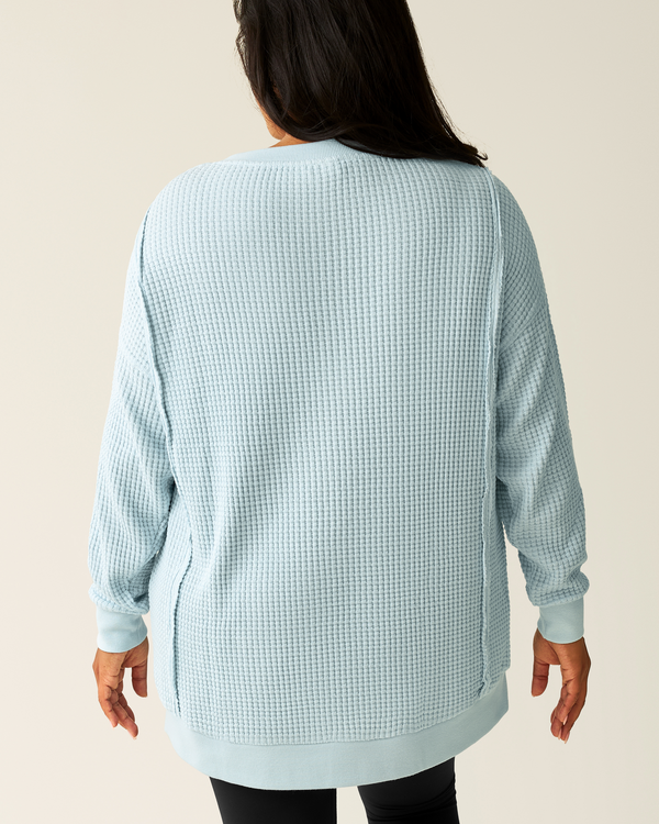 Kindred Bravely Joelle Thermal Maternity & Nursing Top Powder Blue