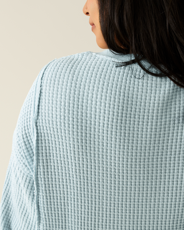 Kindred Bravely Joelle Thermal Maternity & Nursing Top Powder Blue