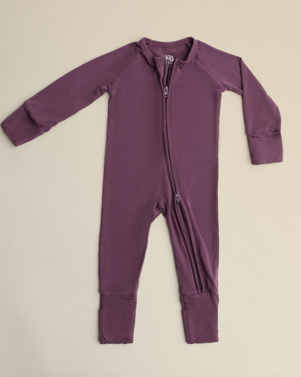 Kindred Bravely Bamboo Baby Pajamas Burgundy Plum