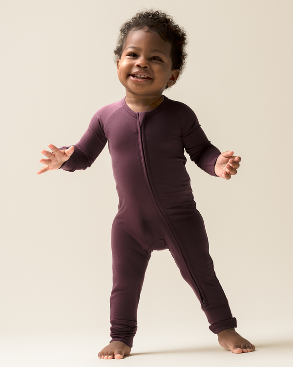 kindred bravely Bamboo Baby Pajamas Burgundy Plum