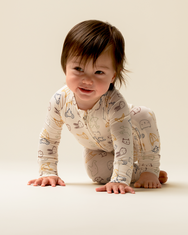 Kindred Bravely Bamboo Baby Pajamas Critter Crew