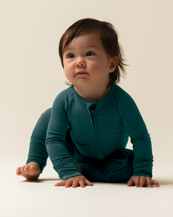 Kindred Bravely Bamboo Baby Pajamas Evergreen
