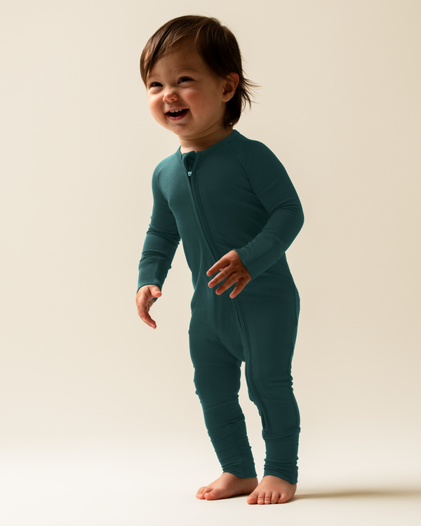 kindred bravely Bamboo Baby Pajamas Evergreen