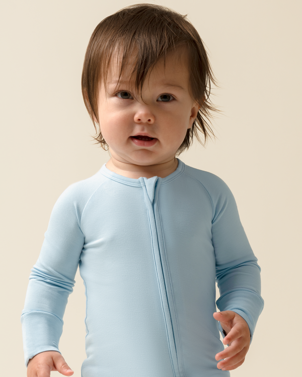 Kindred Bravely Bamboo Baby Pajamas French Blue