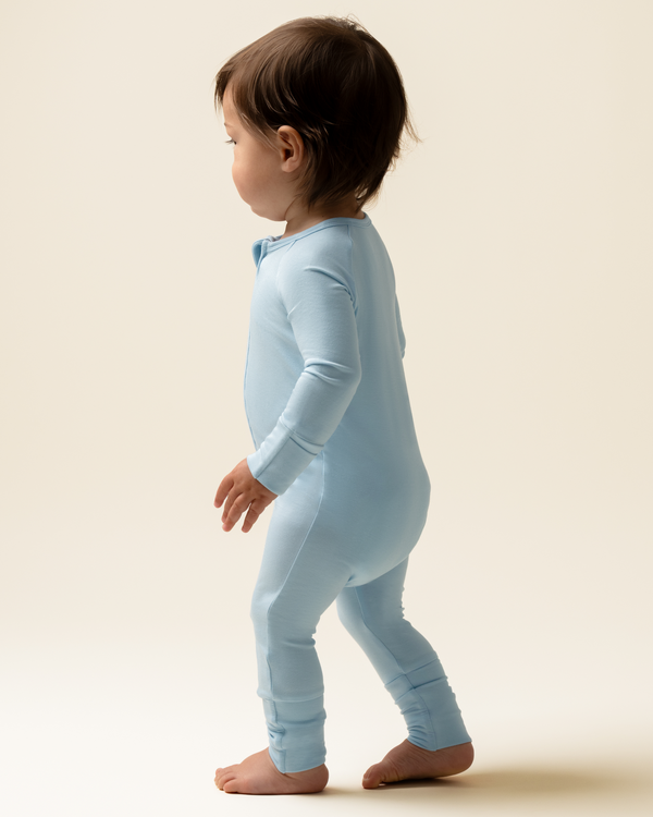 Kindred Bravely Bamboo Baby Pajamas French Blue