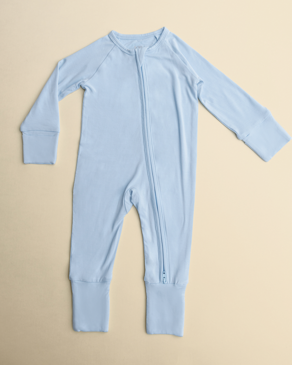 Kindred Bravely Bamboo Baby Pajamas French Blue