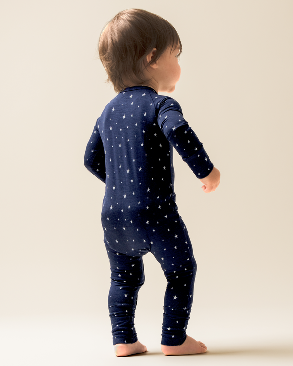 Kindred Bravely Bamboo Baby Pajamas Navy Stars