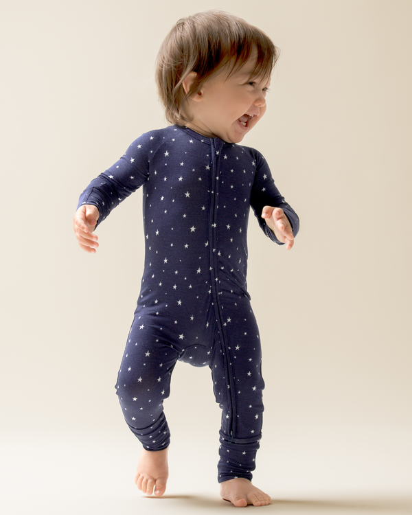 kindred bravely Bamboo Baby Pajamas Navy Stars