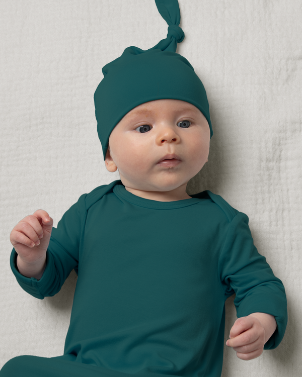 Kindred Bravely Bamboo Knotted Baby Gown Evergreen