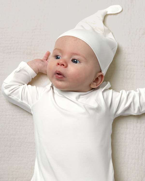 Kindred Bravely Bamboo Knotted Baby Gown Pearl