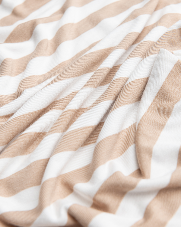 Kindred Bravely Bamboo Swaddle Blanket Fawn Stripe