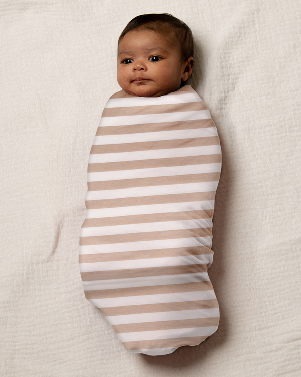kindred bravely Bamboo Swaddle Blanket Fawn Stripe
