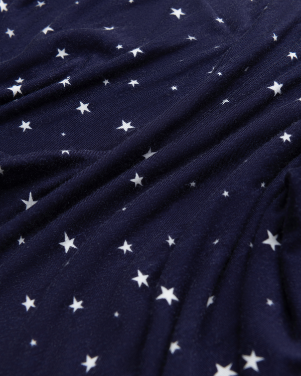 Kindred Bravely Bamboo Swaddle Blanket Navy Stars
