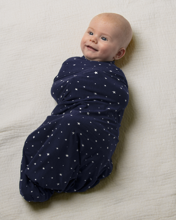 kindred bravely Bamboo Swaddle Blanket Navy Stars