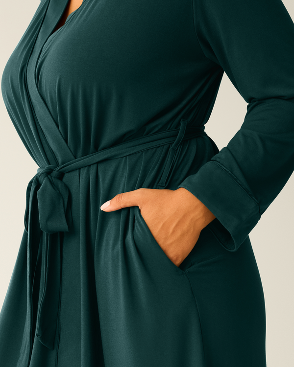 Kindred Bravely Clea Bamboo Robe Evergreen