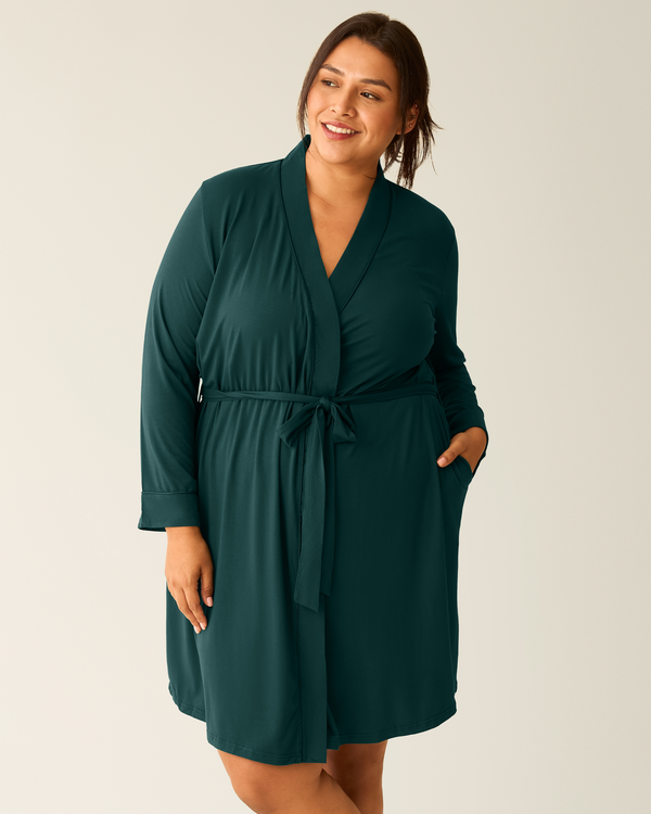 Kindred Bravely Clea Bamboo Robe Evergreen